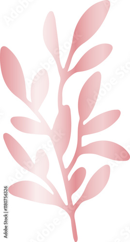 Rose Gold Leaves Foliage 