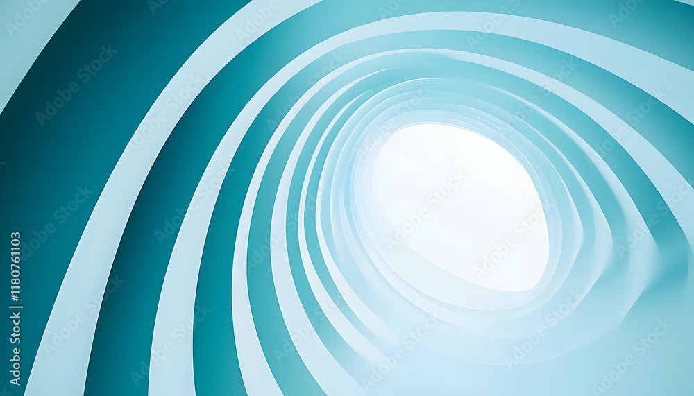 Abstract swirling teal and white tunnel; futuristic, modern design; perfect for backgrounds, websites, and presentations. Abstract swirling teal and white tunnel; futuristic, modern design; perfect for backgrounds, websites, and presentations.
