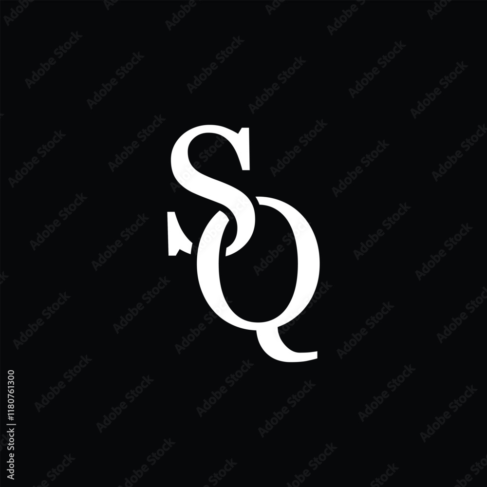 SQ letter logo concept isolated on white background. QS Logo SQ letter logo concept isolated on white background. QS Logo