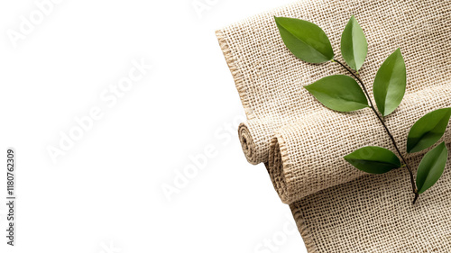 Non-Slip Yoga Mat for Workouts Isolated on White Background
