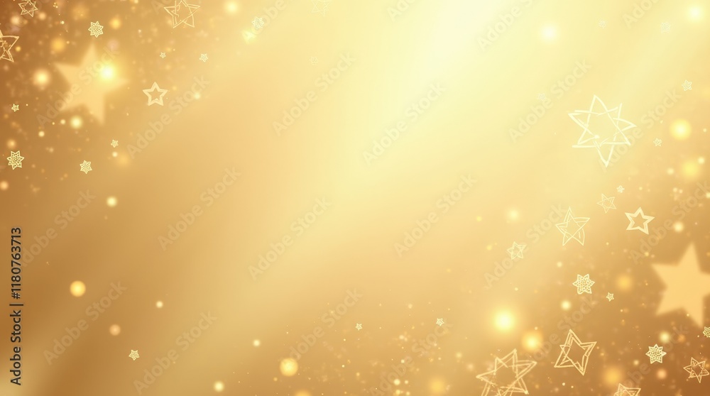 Golden Starry Glow: A Festive, Shimmering Background Golden Starry Glow: A Festive, Shimmering Background