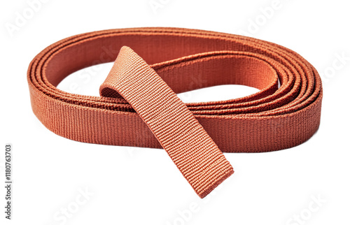 Flexible Yoga Strap for Improved Stretching Isolated on White Background