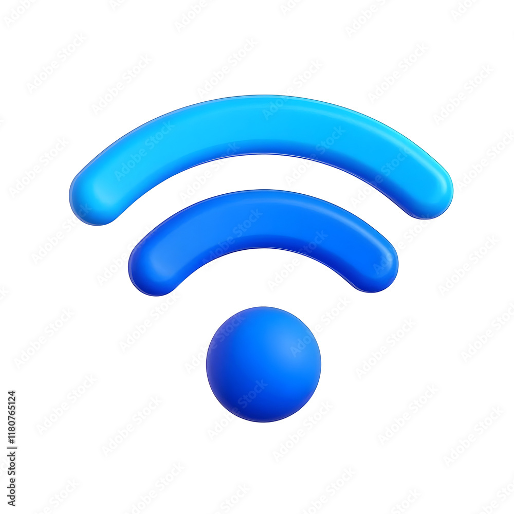 Wi-Fi symbol with gradient shades Wi-Fi symbol with gradient shades