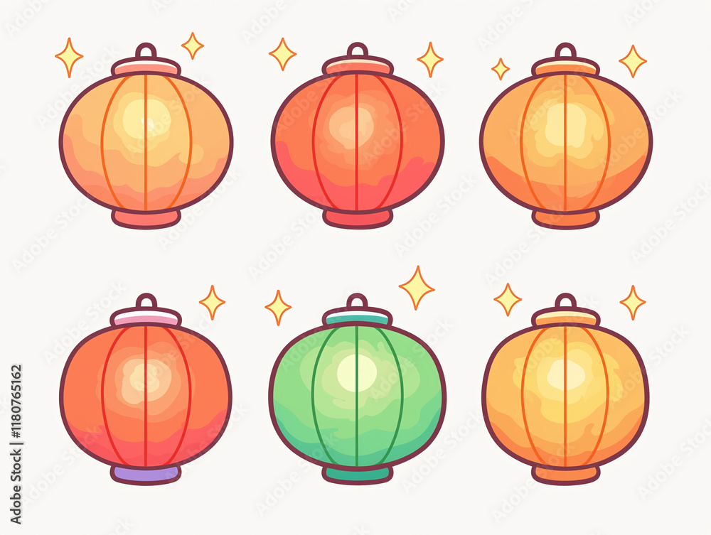 Obraz premium Vibrant Chinese Lanterns - Festive Celebration
