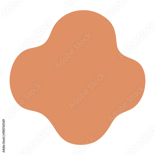 Abstract Organic Mocha Mousse Shape