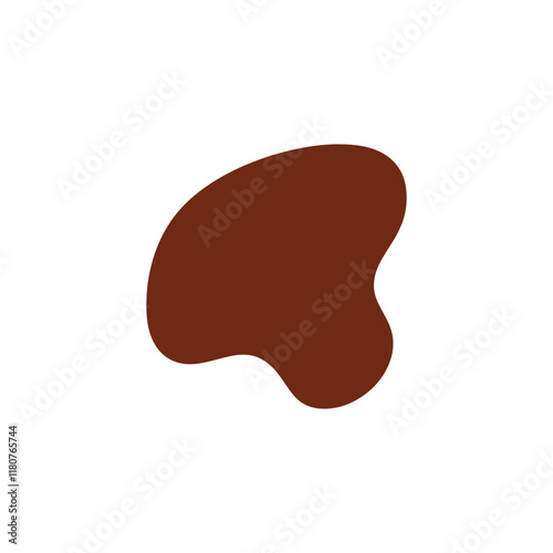 Abstract Organic Mocha Mousse Shape