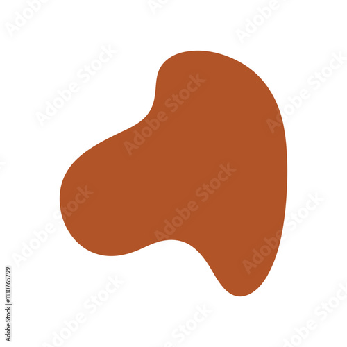 Abstract Organic Mocha Mousse Shape