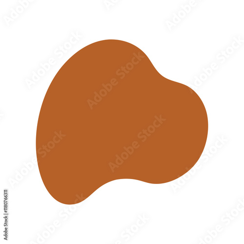 Abstract Organic Mocha Mousse Shape