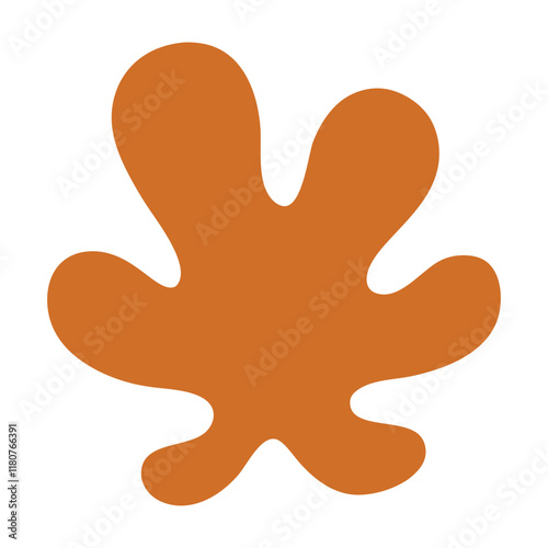 Abstract Organic Mocha Mousse Shape