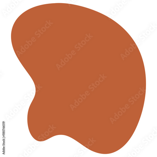 Abstract Organic Mocha Mousse Shape
