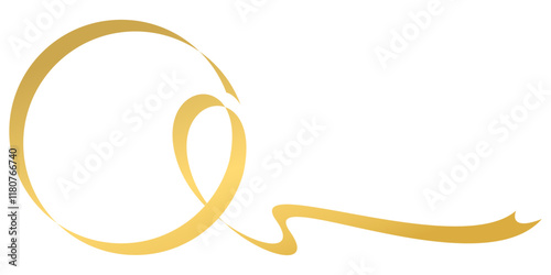 Gold Awareness Ribbon. Awareness day vector elements