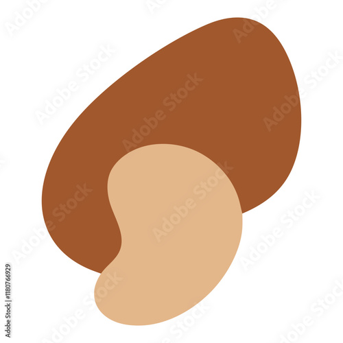 Abstract Organic Mocha Mousse Shape