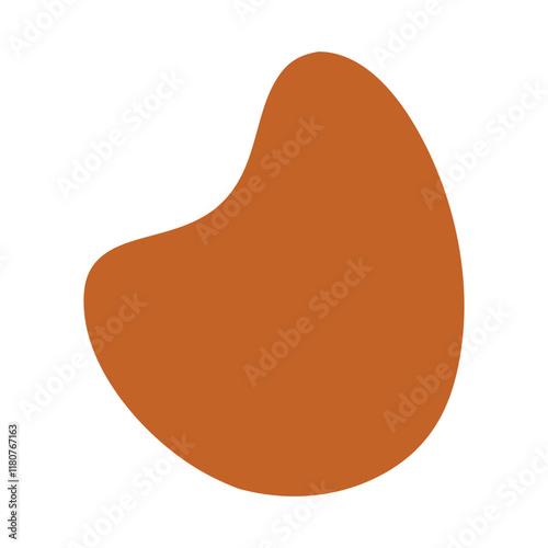 Abstract Organic Mocha Mousse Shape