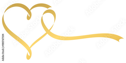 Gold Awareness Ribbon. Awareness day vector elements