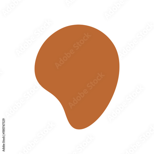 Abstract Organic Mocha Mousse Shape