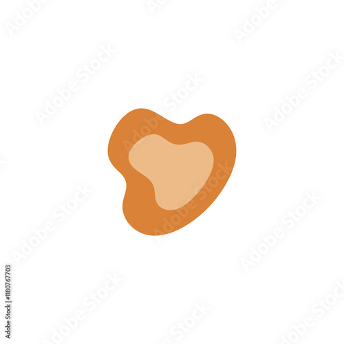 Abstract Organic Mocha Mousse Shape