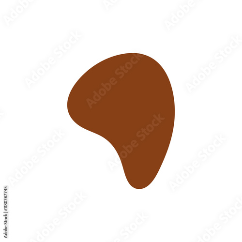 Abstract Organic Mocha Mousse Shape