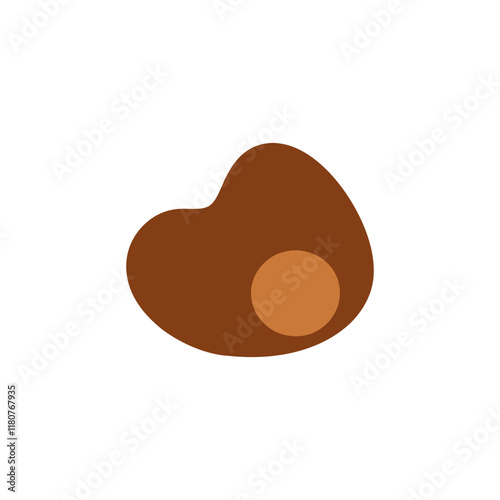 Abstract Organic Mocha Mousse Shape