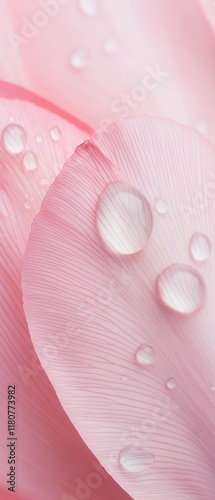 A close up of a pink flower with water droplets on it