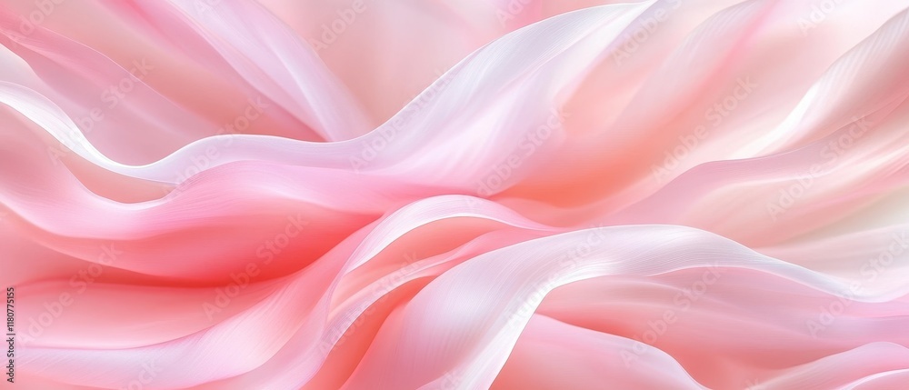 Fototapeta premium A pink and white fabric with a wave pattern