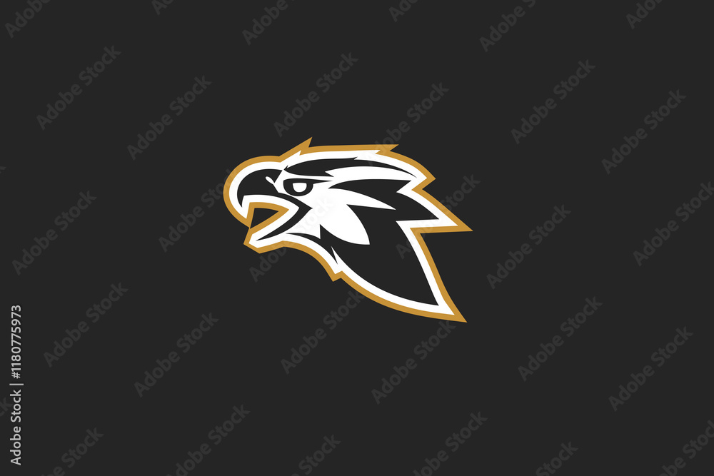 Fototapeta premium bald eagle icon Logo Vector Illustration. Suitable for business company, modern company, sport logo, etc.