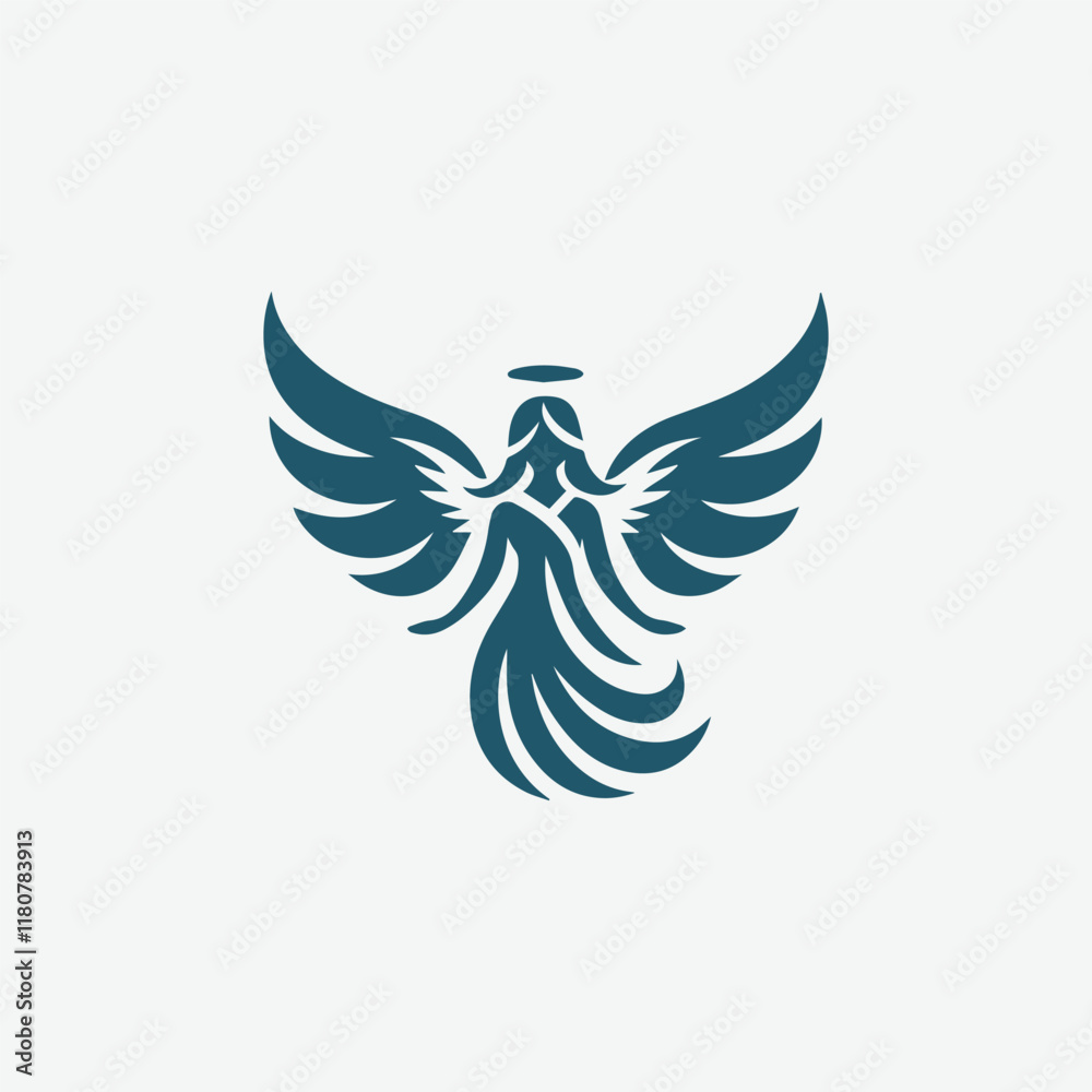 Fototapeta premium Iconic angel logo
