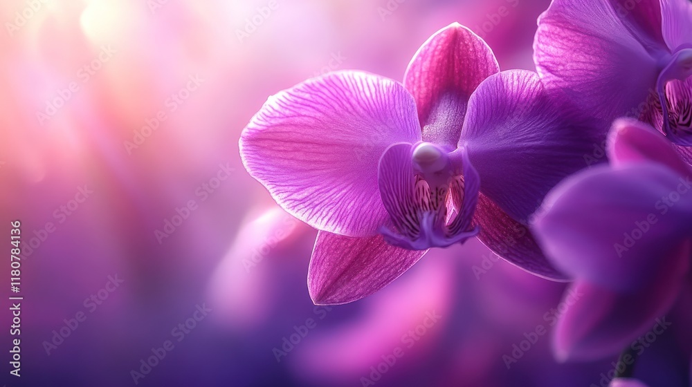 Pink Orchid Blossom Sunset Garden Botany Pink Orchid Blossom Sunset Garden Botany