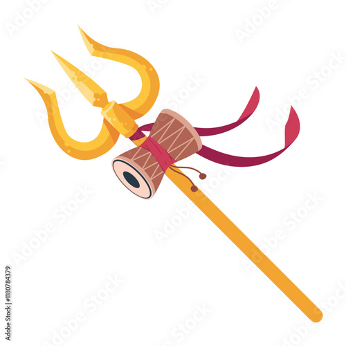 shivaratri golden trishul