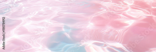 Soft pink and blue water surface with gentle ripples and reflections