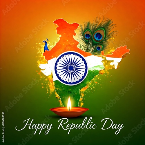 Happy Republic Day, 76th republic day images, Eye-Catching Republic Day Poster for 26 January