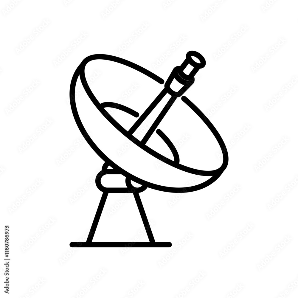 satellite dish icon vector, line style icon satellite dish icon vector, line style icon