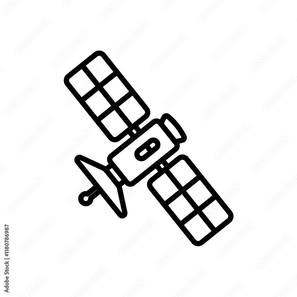 satellite icon vector, line style icon satellite icon vector, line style icon