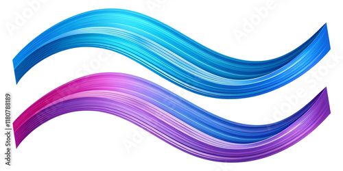 gradient colors 3d brushstrokes modern graphic design elements