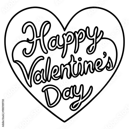 happy valentine's day vector art