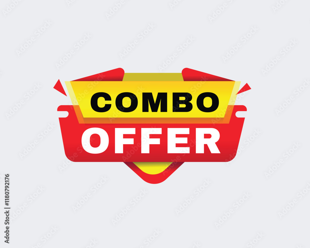 Combo offer - banner modern speech design for business, vector label, Design element white background.
Combo offer - banner modern speech design for business, vector label, Design element white background.