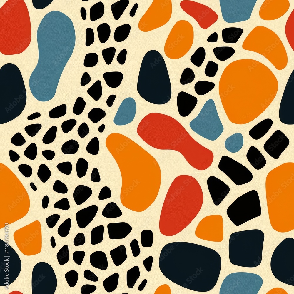 Abstract colorful shapes in modern design featuring shades of red, blue, orange, beige, and black on a light background for artistic inspiration Abstract colorful shapes in modern design featuring shades of red, blue, orange, beige, and black on a light background for artistic inspiration