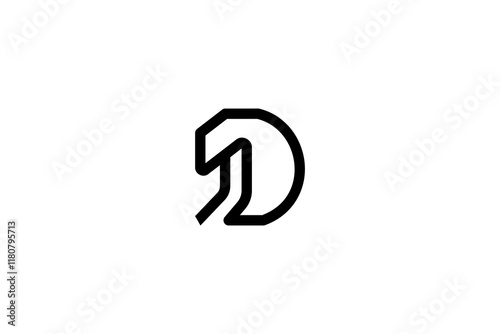 Simple Letter SD or DS Logo Design Vector 