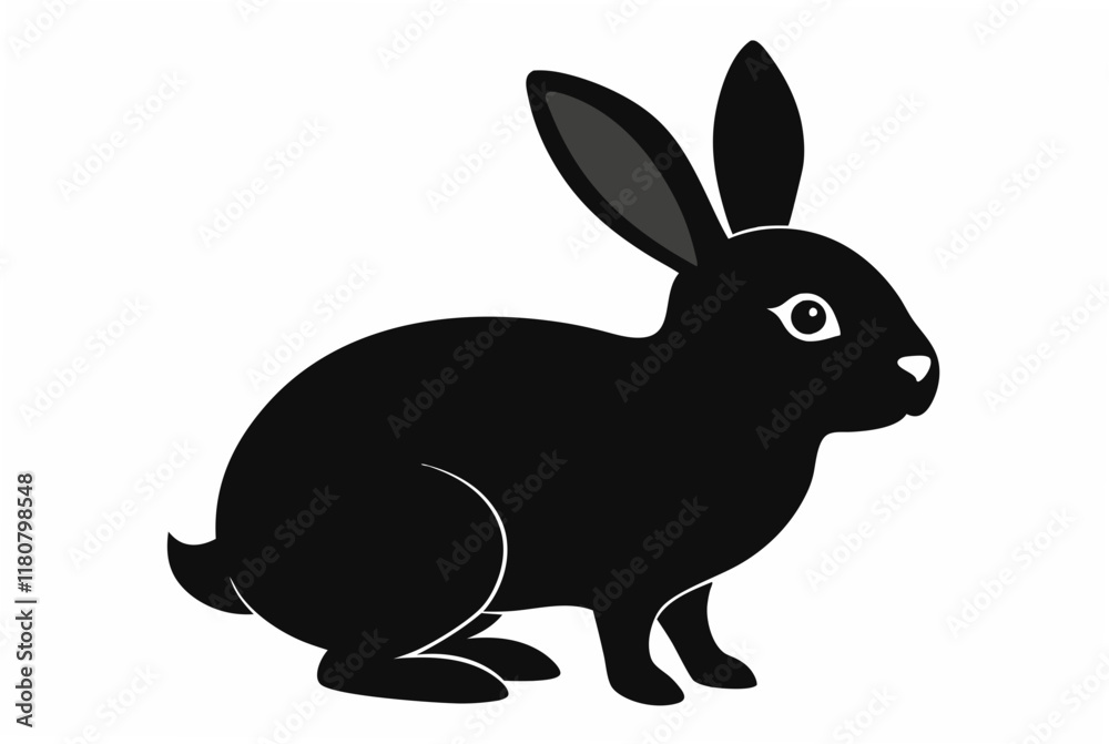 Fototapeta premium bunny silhouette vector illustration