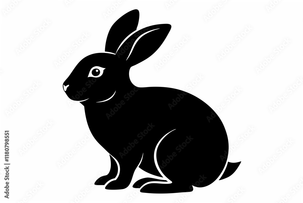 bunny silhouette vector illustration bunny silhouette vector illustration