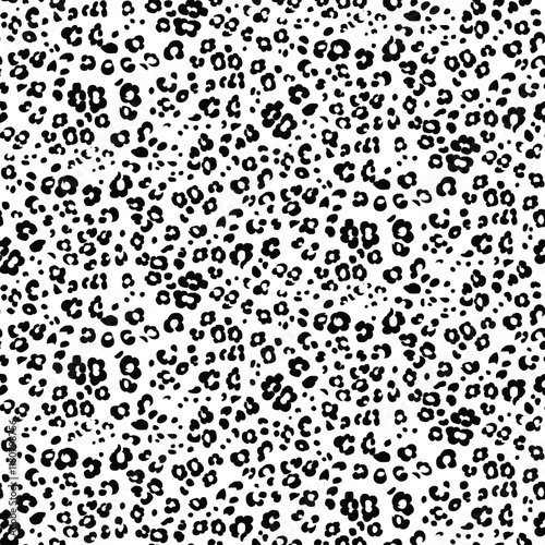 lepord skin vector seamless pattern on white  background