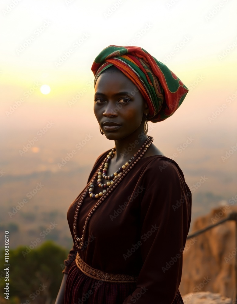 Woman in Vibrant Cultural Dress Woman in Vibrant Cultural Dress