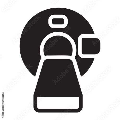 CT scan glyph icon