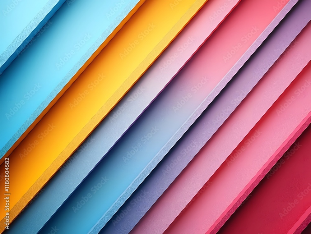 Fototapeta premium Minimalist Geometric Parallel Lines Intersecting Pastel Colored Shapes Abstract Background