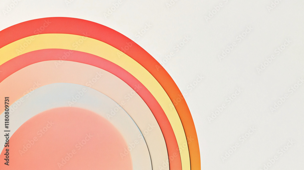 abstract colorful rainbow curved shapes on a white background abstract colorful rainbow curved shapes on a white background