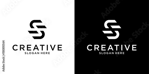 SS or S initial letter logo design vector.