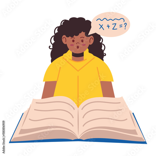 girl doing task maths