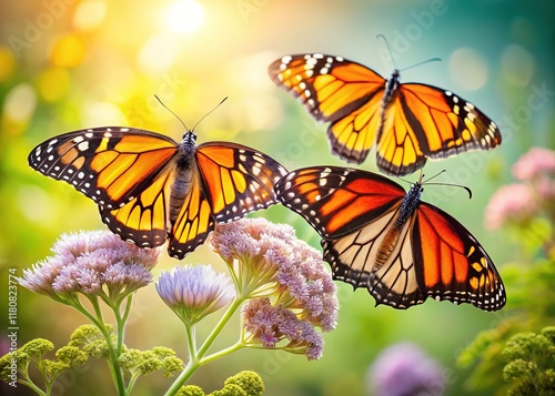 Stunning Monarch, Painted Lady, Cabbage White Butterflies: High-Resolution Images photo