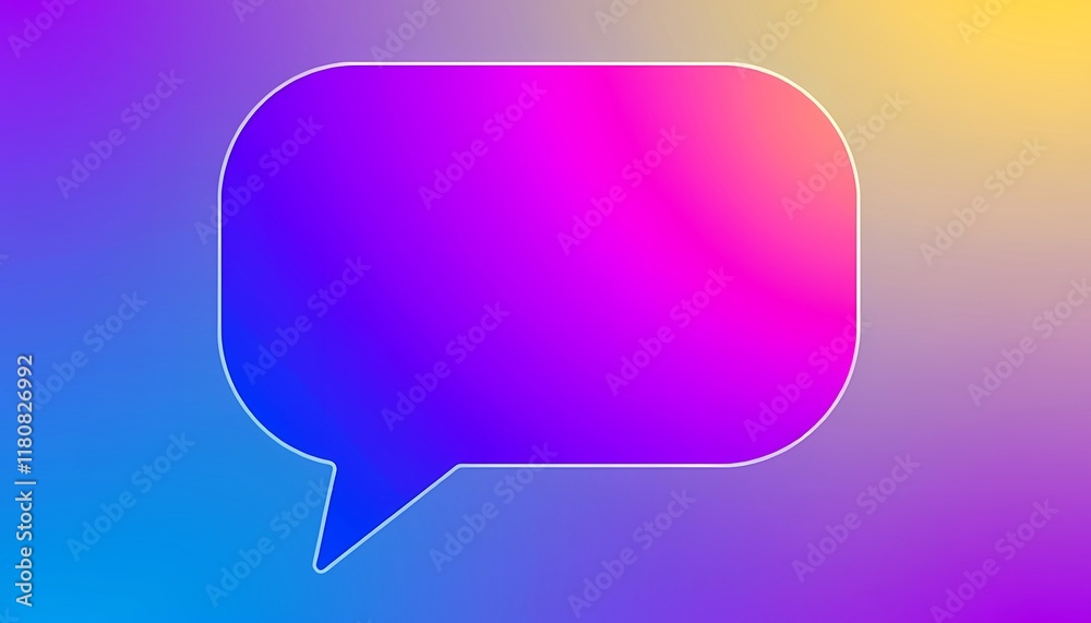 Colorful Speech Bubble with Bold Gradient Background Colorful Speech Bubble with Bold Gradient Background