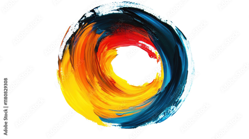 Abstract paint circle transparent background Abstract paint circle transparent background