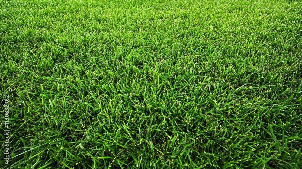 A close-up view of lush green grass covering the ground. A close-up view of lush green grass covering the ground.